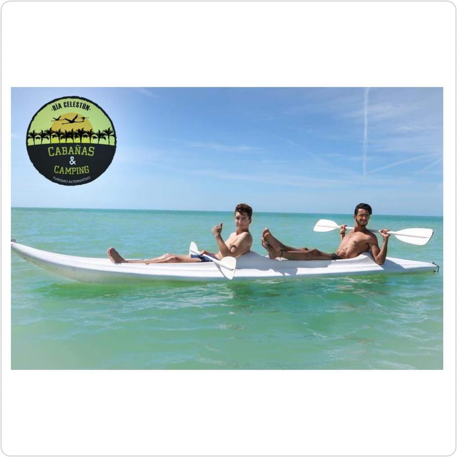 Cabanas Camping Ria Celestun Exterior foto